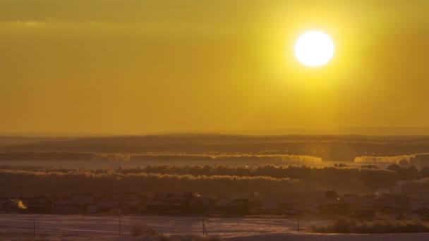 Time lapse sopra le nuvole durante il bel tramonto — Video Stock