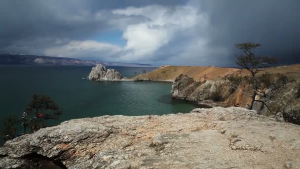 Bajkál-tó. Cape burkhan — Stock videók