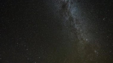 Samanyolu, gece vakti gökyüzünde kayan yıldızlar. Galaksi takımyıldızı manzarası. Evren
