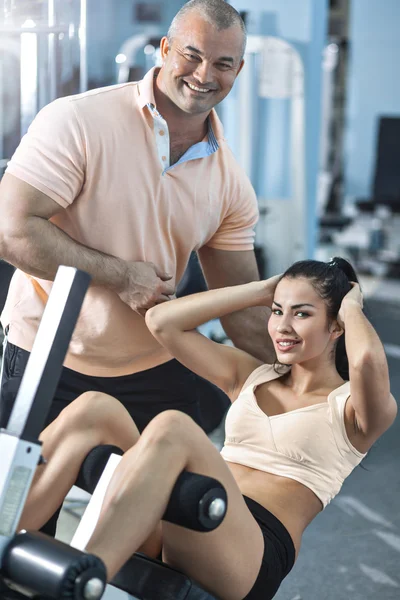 Workout With Personal Trainer — Stock Photo, Image
