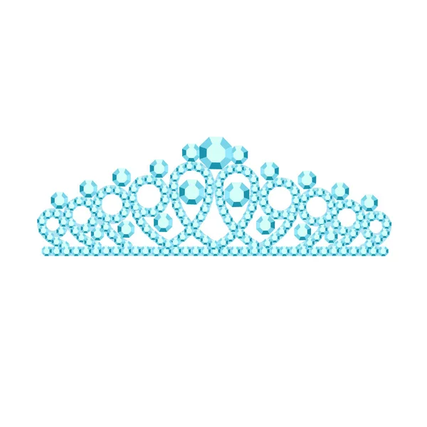 Beautiful Tiaras Crowns Tiaras Woman Precious Stones Vector Illustration Icon Stock Vector