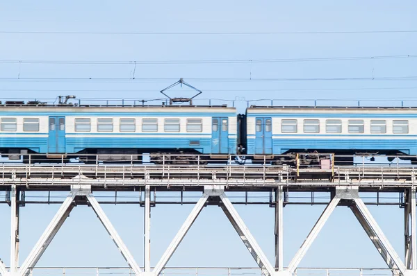 Trem, ponte, viajar — Fotografia de Stock