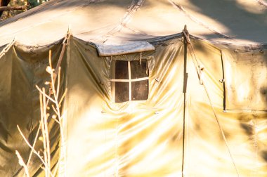 Yeşil çadır, kamp, Kamping, ormanda