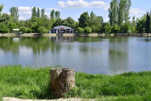 Belo Dia Ensolarado Lago — Fotografia de Stock