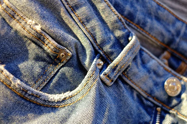 Abstract Background Blue Jeanse Close Fashion Details — Stock Photo, Image