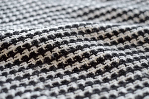 Black and white tweed texture as background — Fotografia de Stock