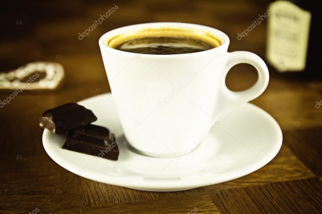 Espresso with chocolate