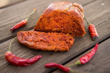 İtalyan Calabria bölgesinin mutfağının tipik baharatlı salamı nduja olarak adlandırılır. 