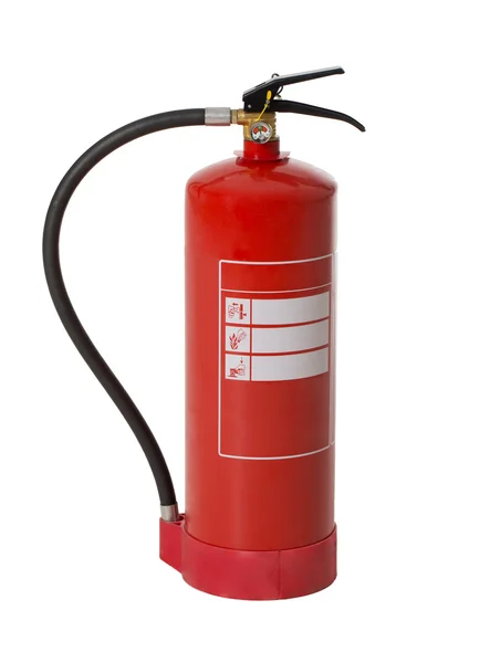 Red fire extinguisher isolated on white background — Stock Photo, Image