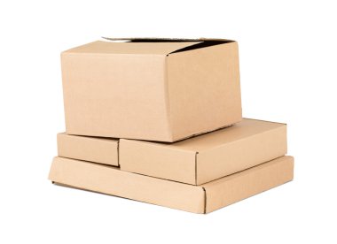 karton kutular. beyaz izole