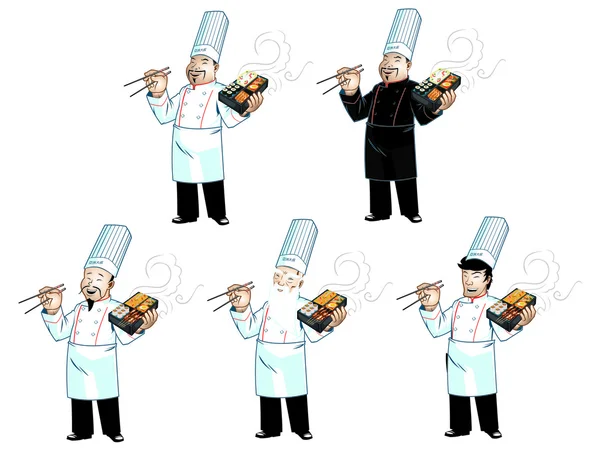 Asiático chef —  Vetores de Stock