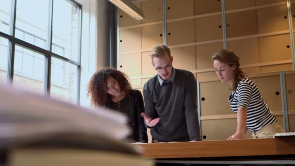 Chers collègues d'affaires Discuter du plan directeur — Video