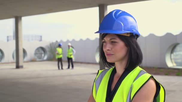 Retrato de arquiteto mulher — Vídeo de Stock