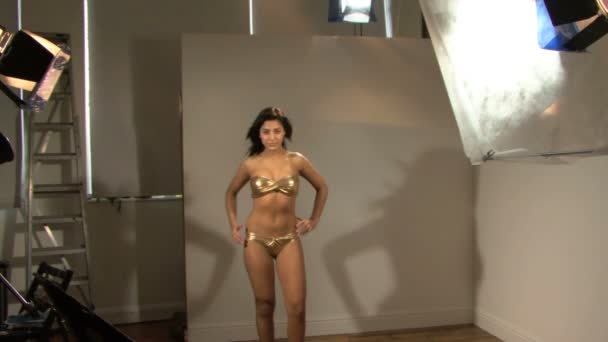 Fashion model posing — Stock Video