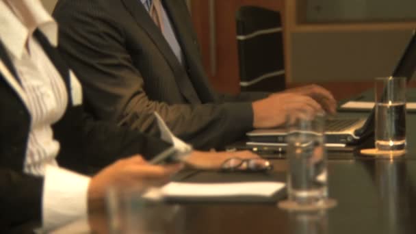 Businesspeople working in conference room — Stock Video