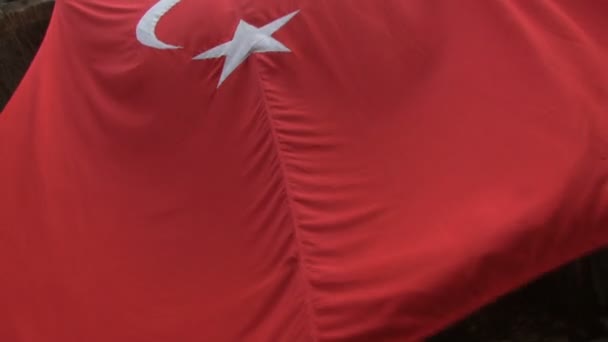 Turkse vlag — Stockvideo