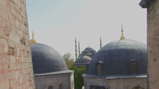 Widok na niebieski meczet — Wideo stockowe