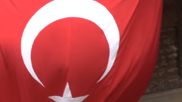 Turkse vlag — Stockvideo