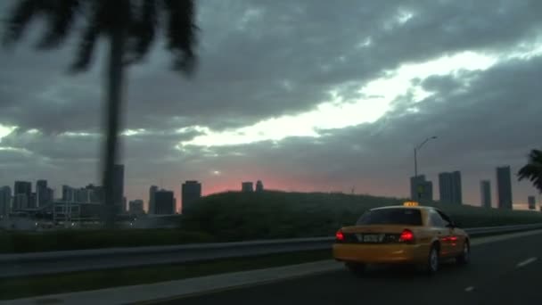 Miami al atardecer — Vídeo de stock
