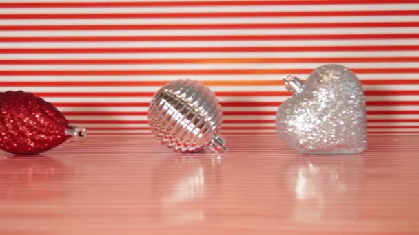 Christmas decoration with ball — Stock Video
