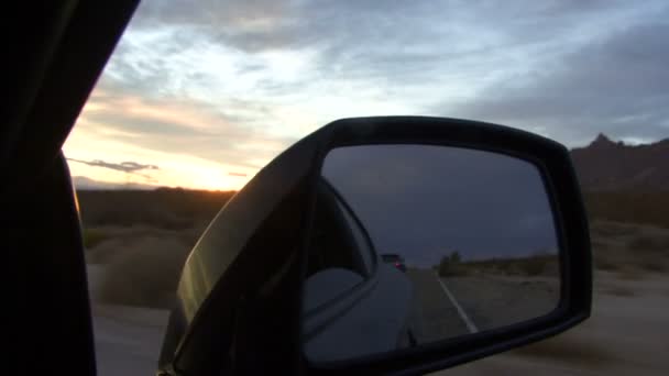 View in wing mirror — Stock Video