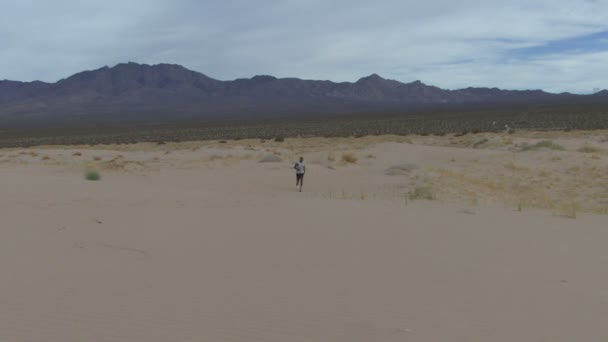 Corriendo por el desierto — Vídeos de Stock