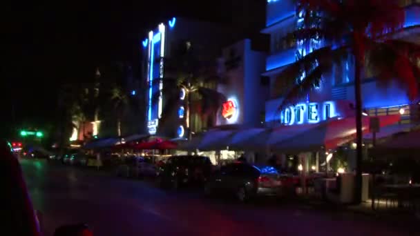 Miami Beach di notte — Video Stock