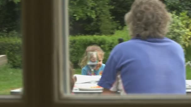 Family having a meal — Stock Video