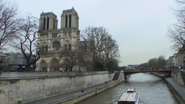 Notre Dame i Paris — Stockvideo