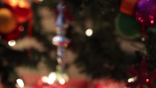 Decorazioni su albero di Natale — Video Stock