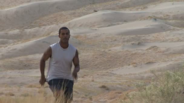 Correre nel deserto — Video Stock