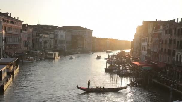 大运河上的贡多拉 — 图库视频影像