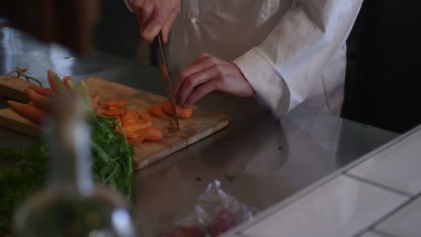 Chef che taglia le verdure — Video Stock