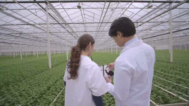 Cientistas usando tablet digital — Vídeo de Stock