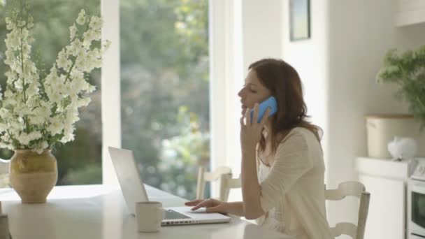 Kobieta rozmawiająca przez telefon — Wideo stockowe