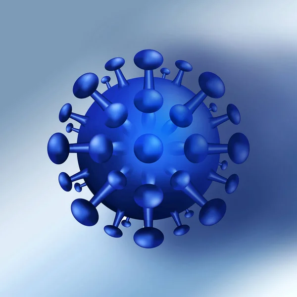 Una Partícula Coronavirus Ilustración Epidemia Pandemia Medicina Virus Covid Aislamiento — Foto de Stock