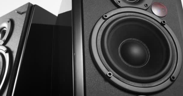 Głośniki z wibrującą panoramą niskotonowego głośnika niskotonowego — Wideo stockowe