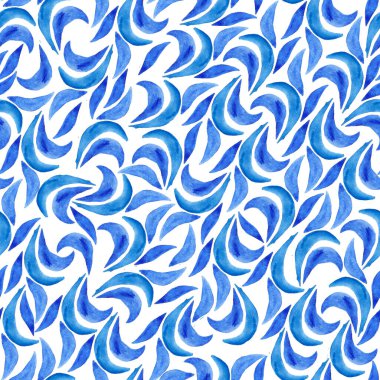 Kusursuz desenli deniz dalgaları suluboya iki.