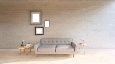 Konforlu sandalyeli modern oturma odası.