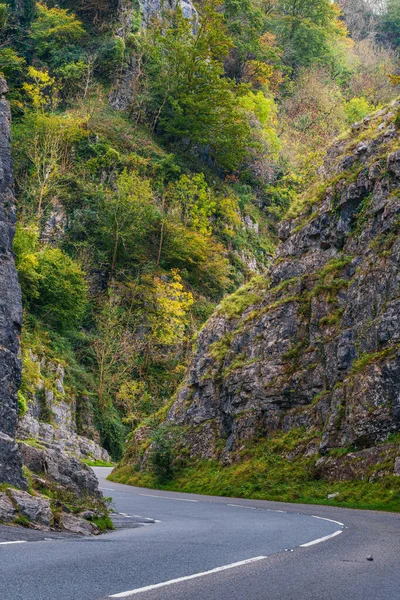 黑岩自然保护区的切达峡谷 欧洲萨默塞特的切达峡谷 — 图库照片