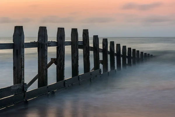 Wschód Słońca Plaży Dawlish Warren Devon Anglii Europie — Zdjęcie stockowe