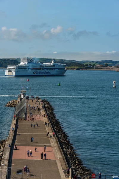 Vista Plymouth Desde Torre Mount Batten Devon Inglaterra Europa — Foto de Stock