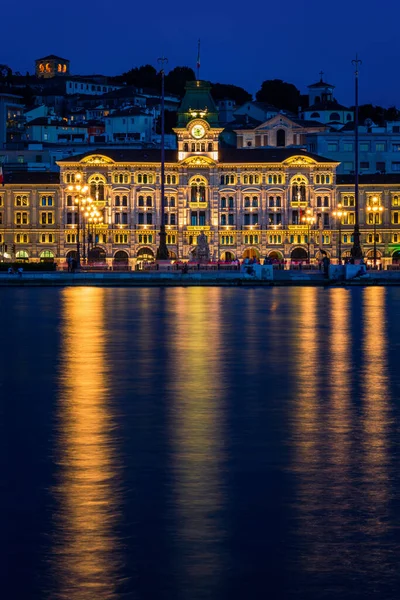 Nihgtscape Unity Italy Plaza Trieste Italia Europa —  Fotos de Stock