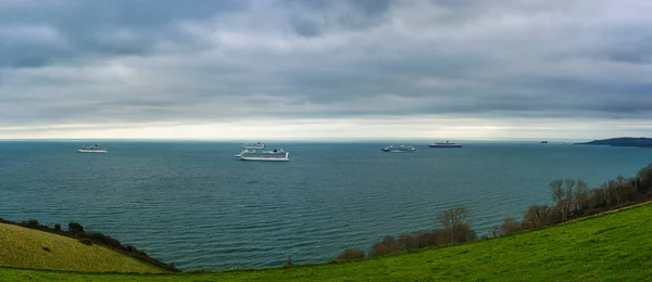 Panorama Dei Traghetti Crociera Labrador Bay Nel Devon Inghilterra Regno — Foto Stock