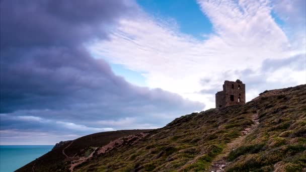 Time Lapse Filme Wheal Coates Mine Agnes Cornualha Europa — Vídeo de Stock