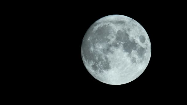 Film Pełni Księżyca Czarnym Niebie — Wideo stockowe