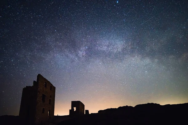 Láctea Sobre Wheal Coates Tin Mine Agnes Cornwall Inglaterra Europa — Fotografia de Stock