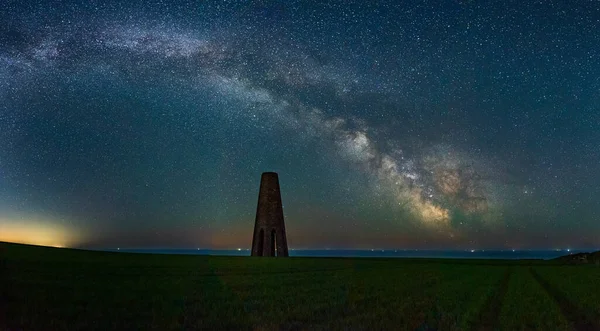 Vintergatan Över Daymark Devon England Europa — Stockfoto