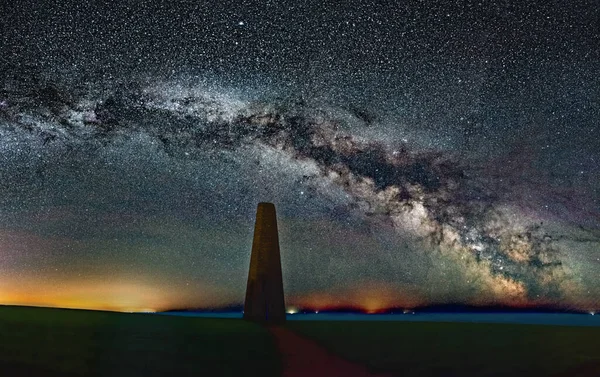 Láctea Durante Daymark Devon Inglaterra Europa — Fotografia de Stock