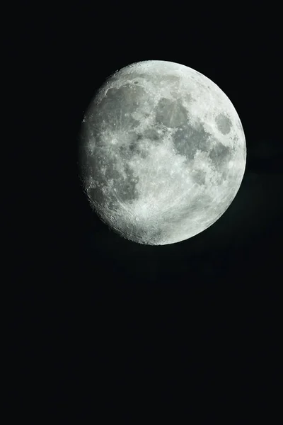 Luna Llena Cielo Negro —  Fotos de Stock
